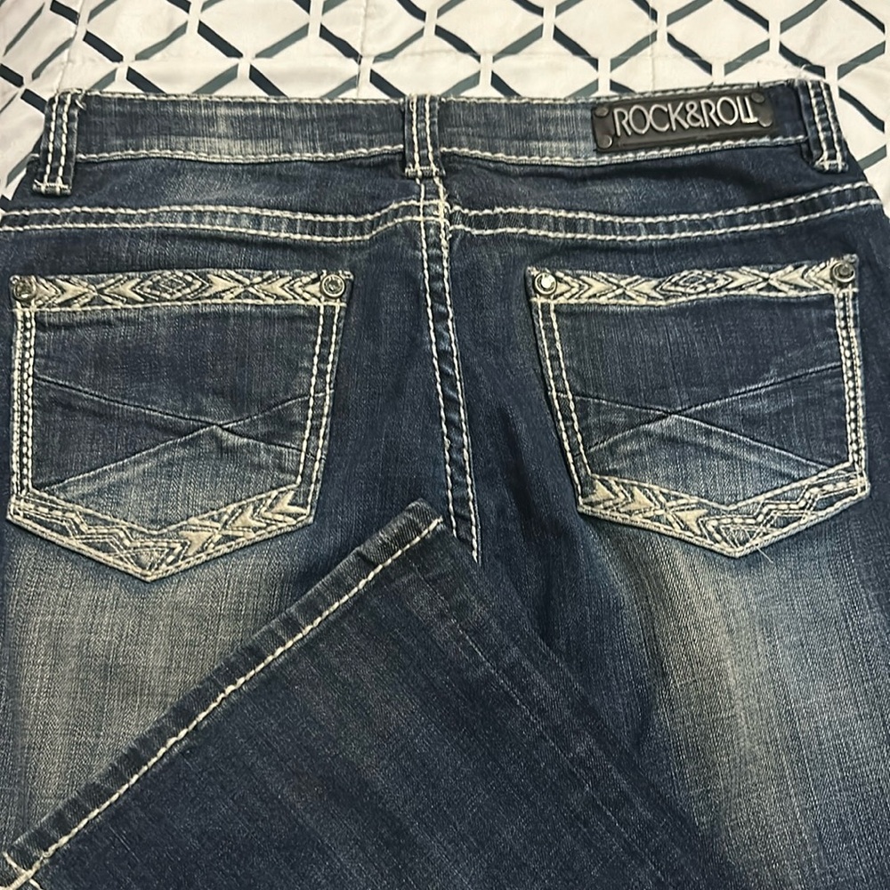 Rock & Roll Cowgirl Dark Blue Boot Cut Jeans